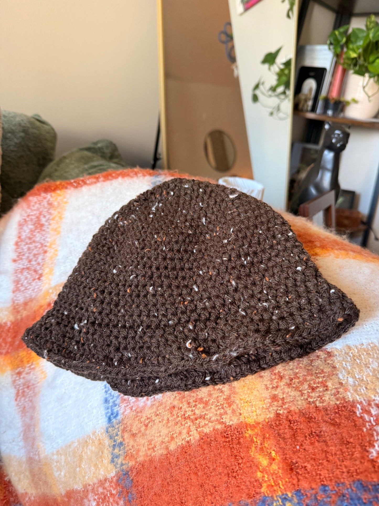 Brown Speckled Bucket Hat