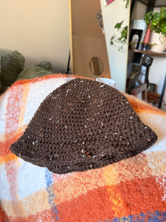 Brown Speckled Bucket Hat