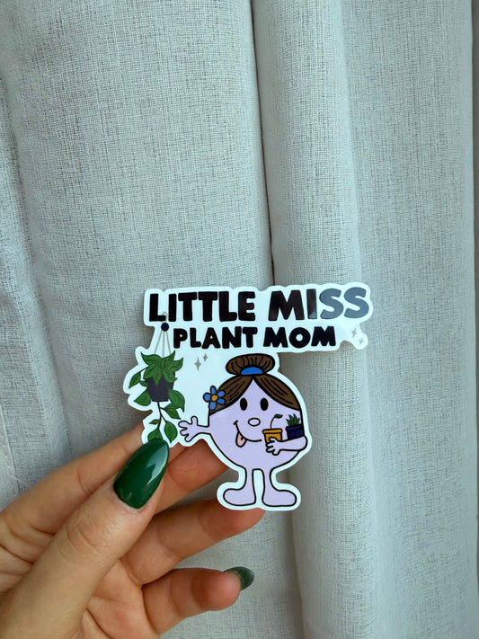 Little Miss Plant Mom Sticker