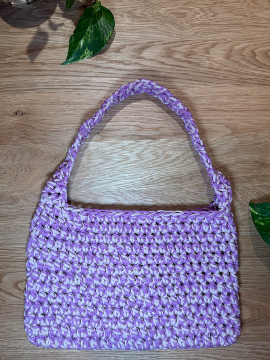 100% Cotton Pink/ Purple Purse