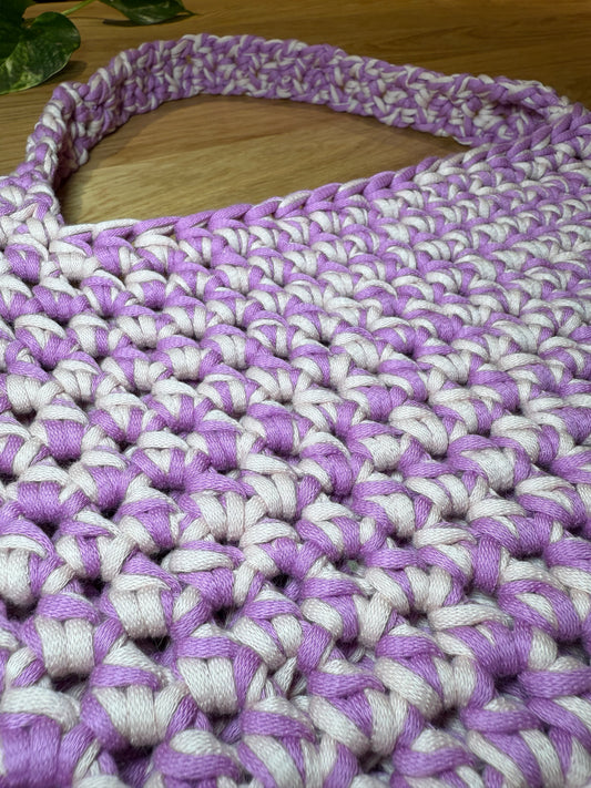100% Cotton Pink/ Purple Purse